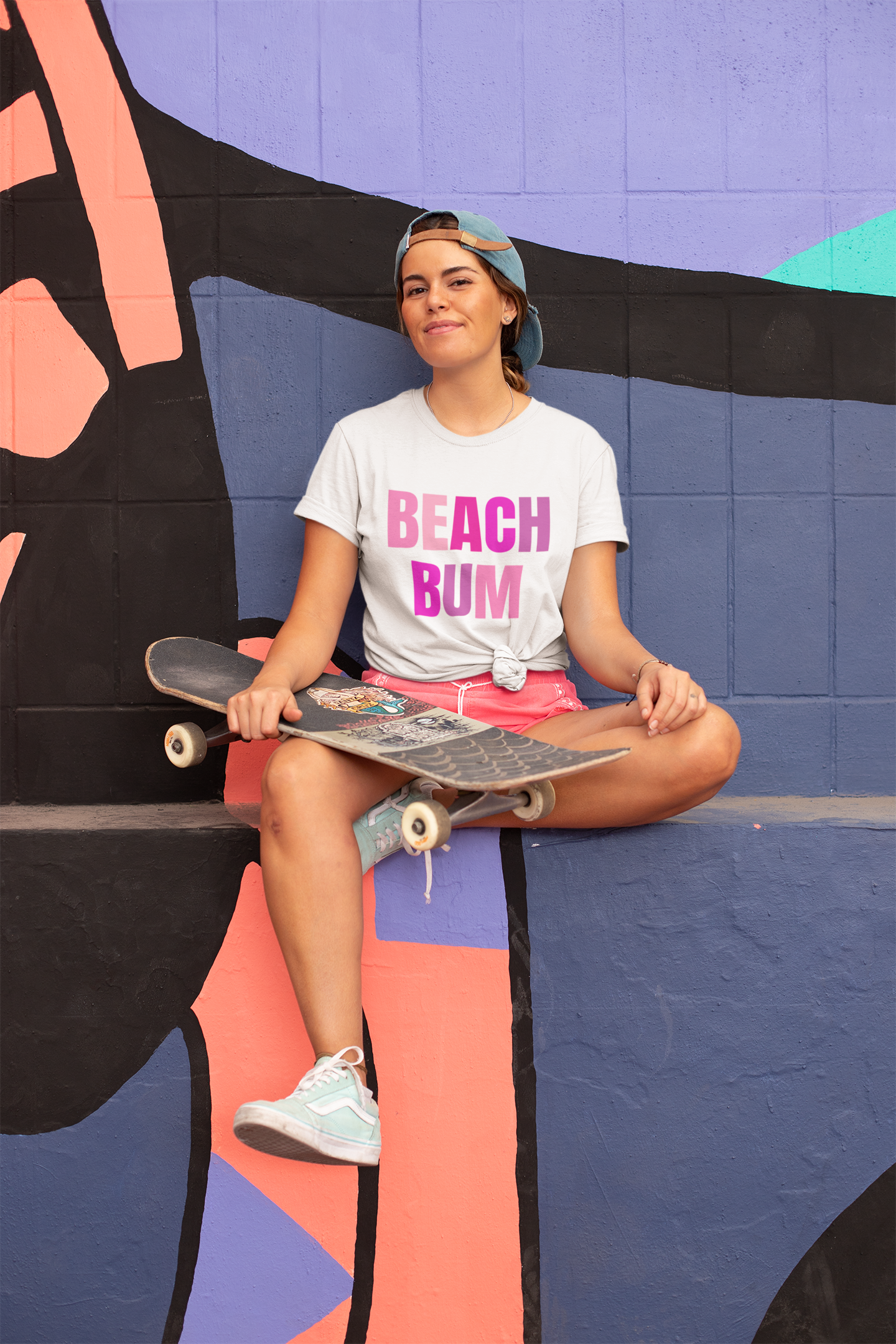 Beach Bum - Hot Pink Tee