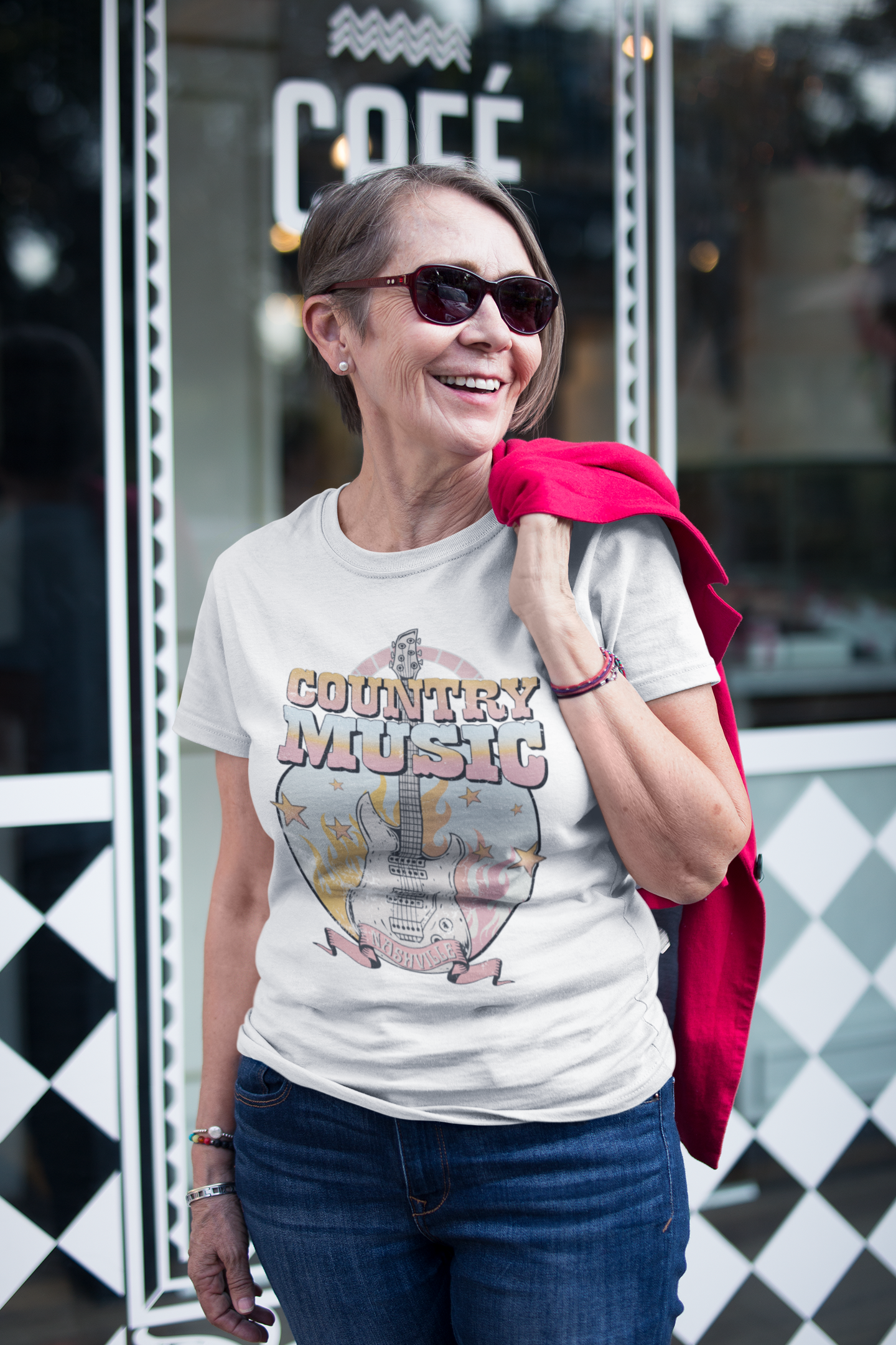 Country Music - Pink Tee